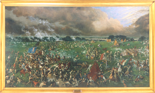 Painting of Battle of San Jacinto by Henry Arthur McArdle, 1895, from Texas State Preservation Board